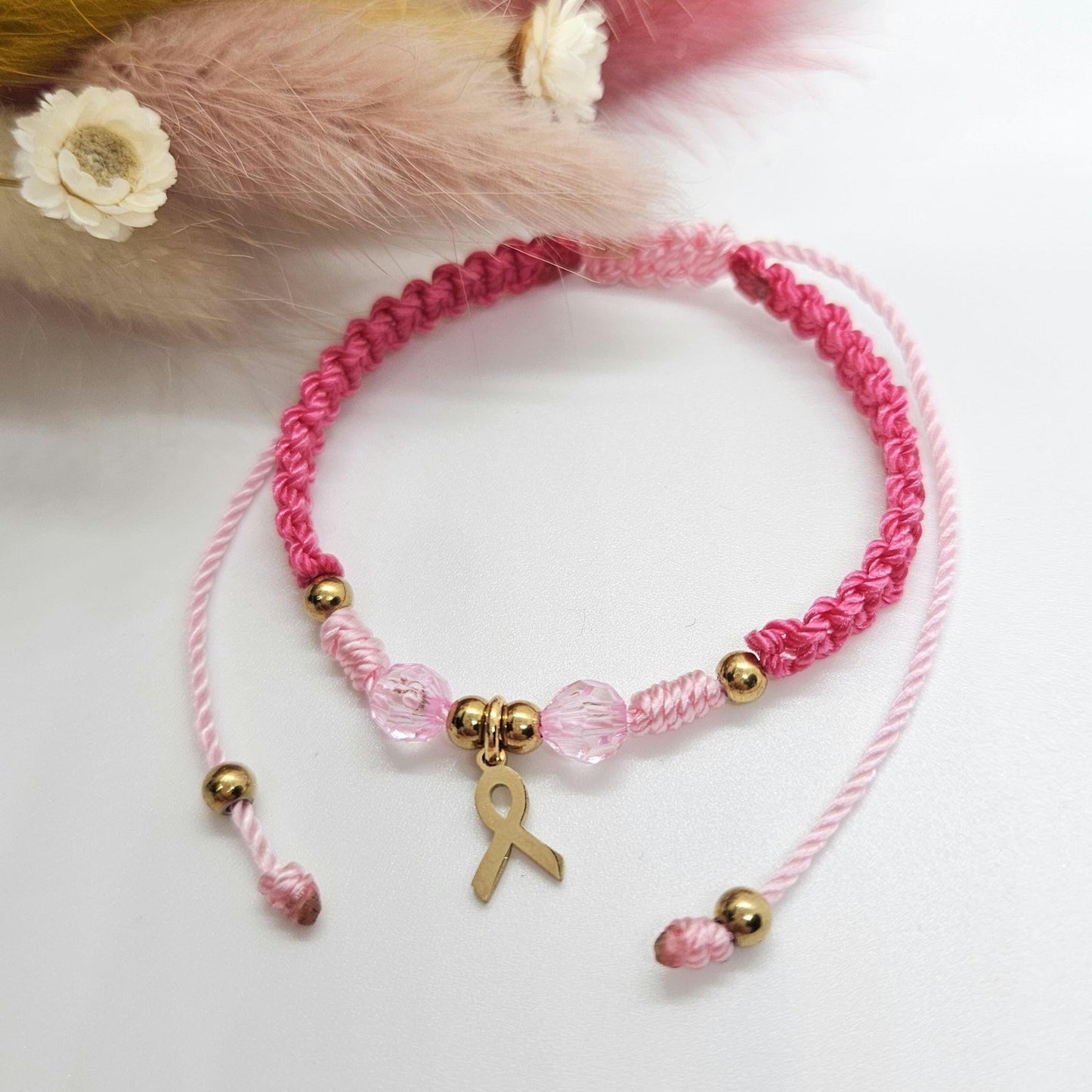 Bracelet Ruban Rose