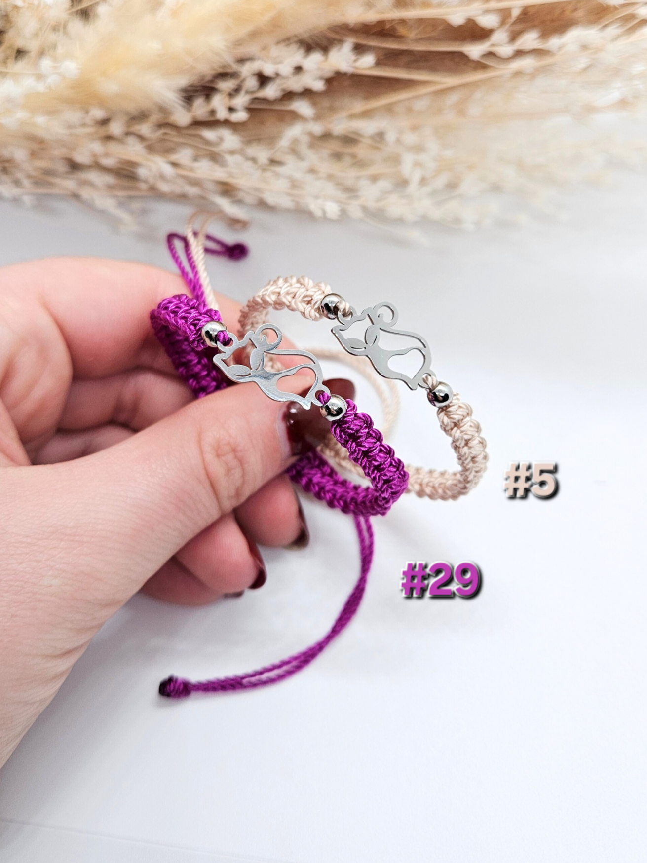 Bracelet chat cœur