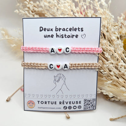 Bracelets Duo Coeur & Initiales