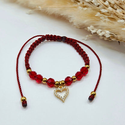 Bracelet Coeur "Bonne Fête Maman"